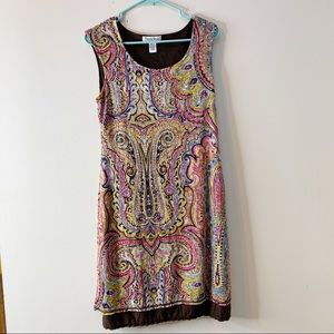 North Style Vintage Paisley Print Women’s Sleeveless Dress Bohemian Chic